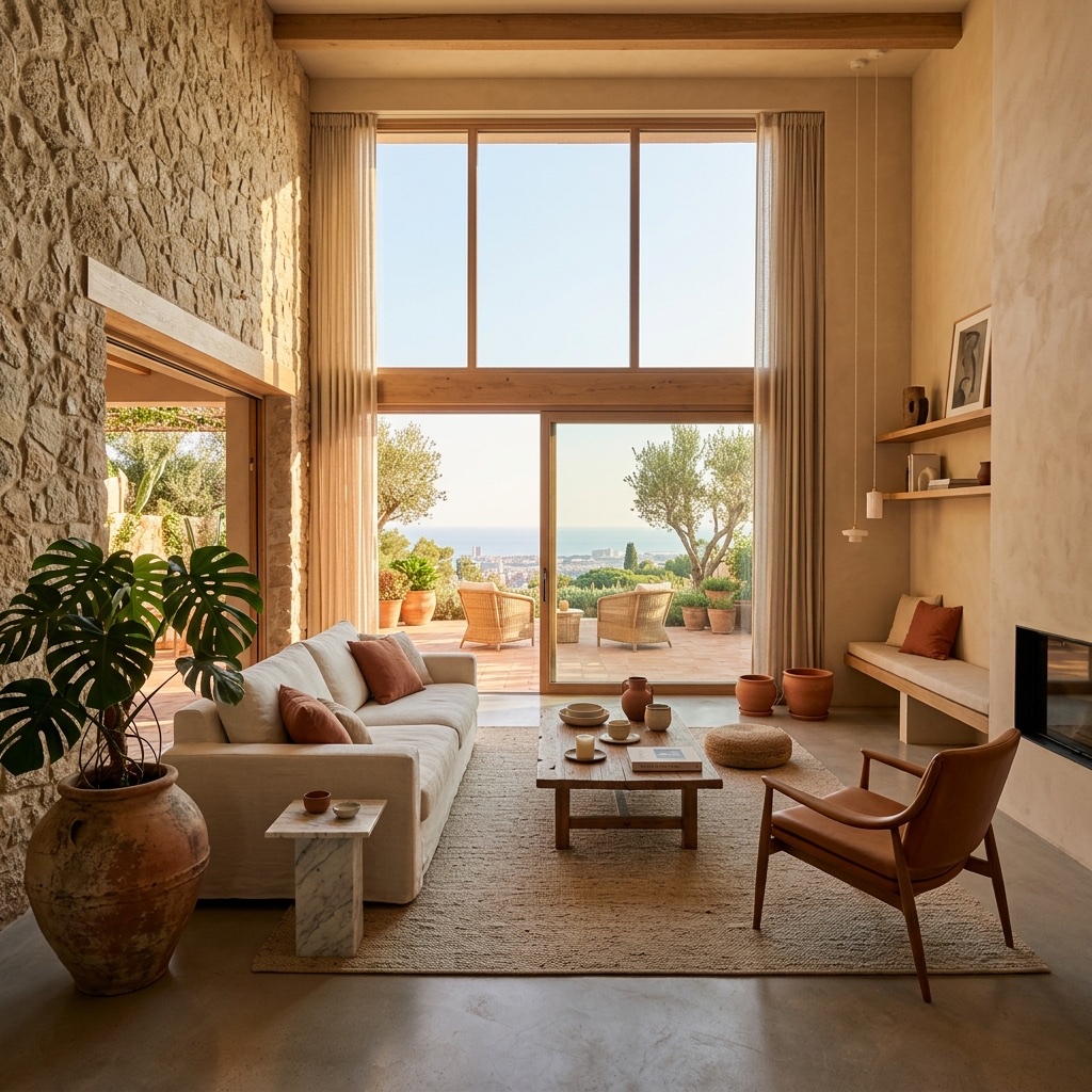 Роскошная средиземноморская гостиная от MESTO Interiors